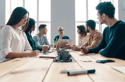 Reunião sobre a escolha do regime tributário